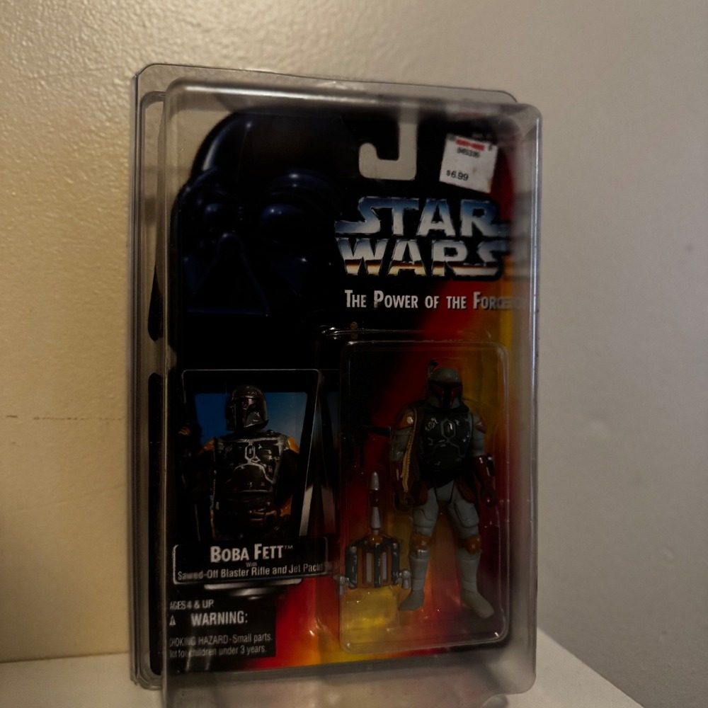 1995 Kenner Star Wars POTF Boba Fett Action Figure Red Card MOC New Sealed